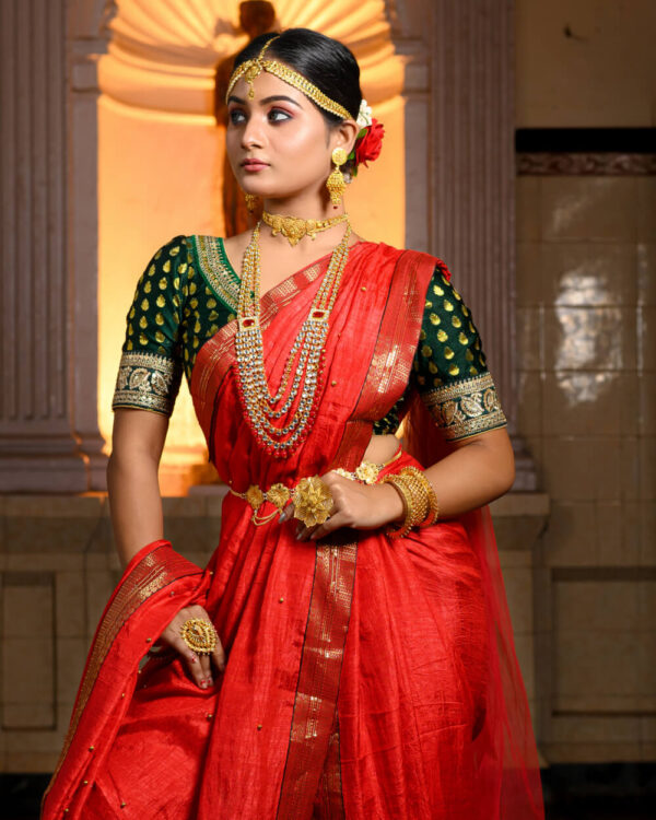 Traditional Bridal Saree - Image 3