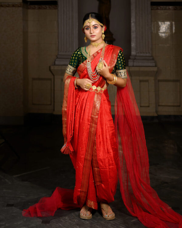 Traditional Bridal Saree - Image 4